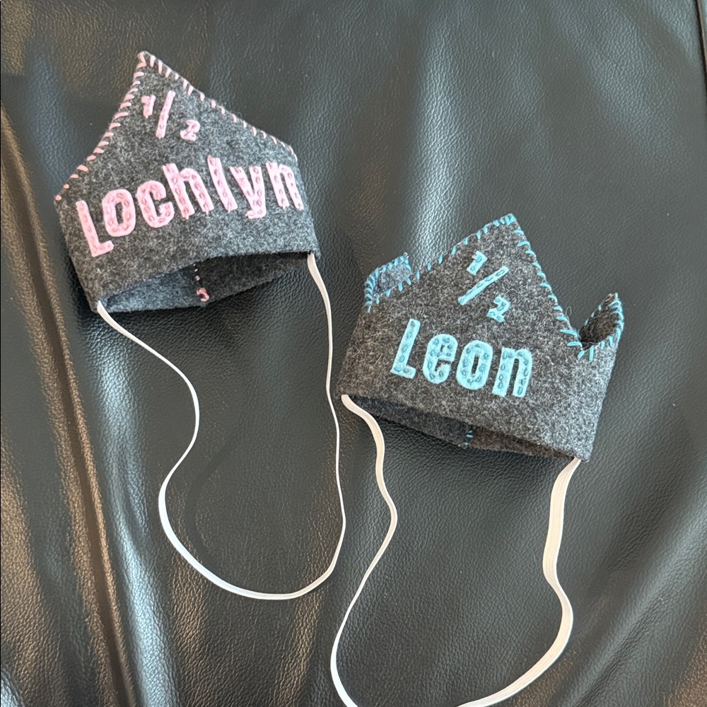 Handcrafted & Customizable 1/2 birthday crowns!